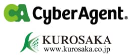 サイバーエージェントとKUROSAKAのロゴ