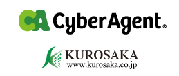 サイバーエージェントとKUROSAKAのロゴ