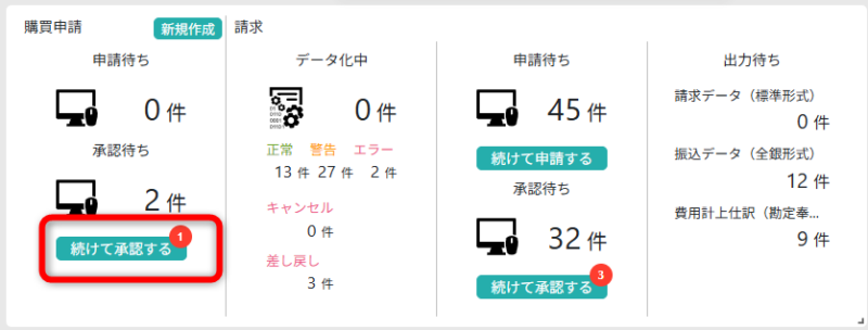承認待ち件数