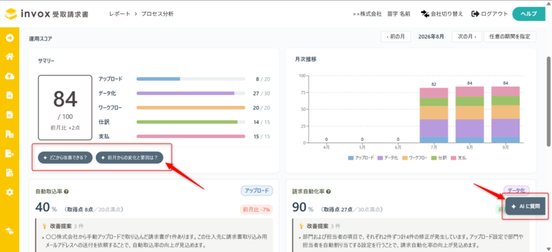 「AIに質問」をクリックする